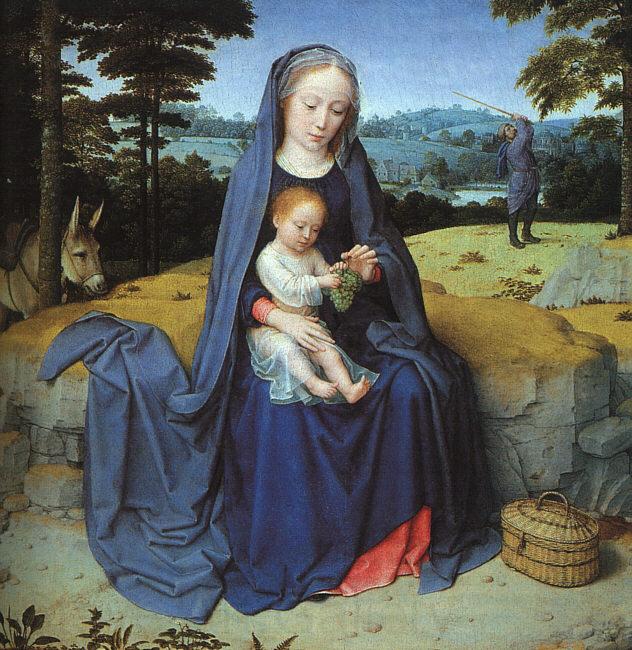 Gerard David The Rest on the Flight into Egypt Norge oil painting art